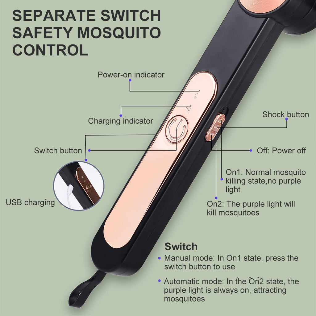HASTHIP Mosquito Swatter with UV Light 2 in 1 Electric Mosquito Racket Mosquito Trap Lamp USB Rechargeable Mosquito Trap Lamp 180° Folding Handheld Mosquito Swatter for Indoor Outdoor Camping HASTHIP Mosquito Swatter with UV Light 2 in 1 Electric Mosquito Racket Mosquito Trap Lamp USB Rechargeable Mosquito Trap Lamp 180° Folding Handheld Mosquito Swatter for Indoor Outdoor Camping